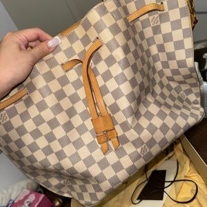 Louis Vuitton Cream and Tan Shoulder Bag